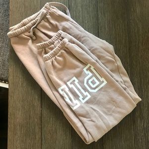 PINK (brand) tan sweatpants size M